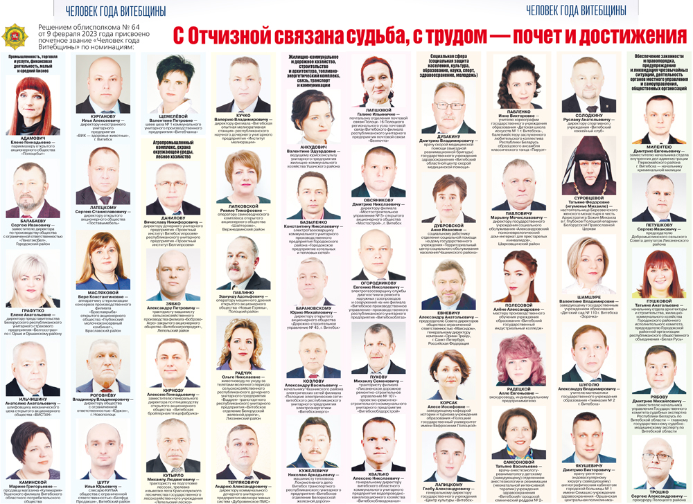 Человек года Витебщины-2022